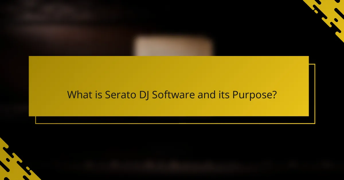 What is Serato DJ Software and its Purpose?